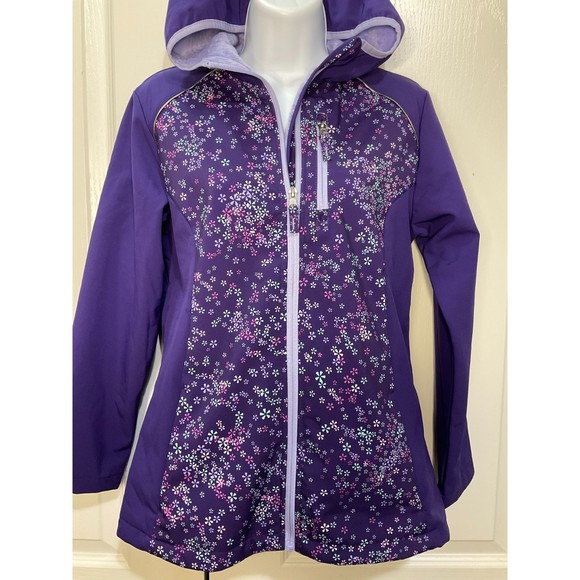 Free Country Girls Purple Jacket Faux Fur lined Inside Hoody Size 14/16 XXL - Picture 5 of 11